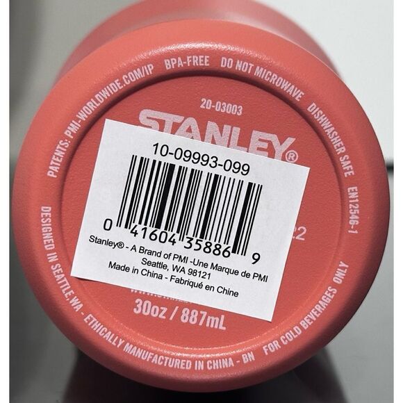 Stanley Ice Flow Flip Straw Tumbler 30oz, GRAPEFRUIT - Picture 4 of 4